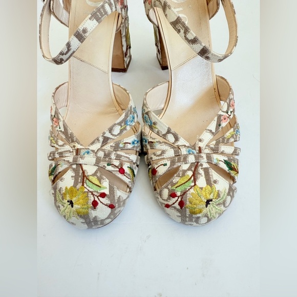 Dior Multicolor Canvas Floral Embroidered Diorissimo  Mary Jane Pumps EU 40.5 - Picture 13 of 14
